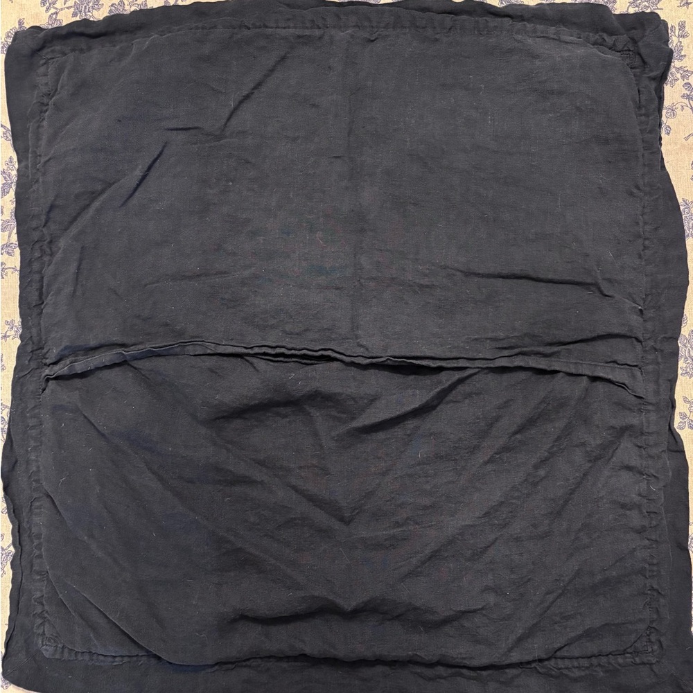 2 Pottery Barn Belgian flax linen diamond euro shams - Picture 4 of 5